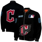 custom cleveland guardians claw fragment black bomber jacket best selling