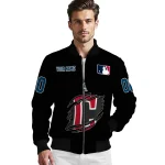 custom cleveland guardians claw fragment black bomber jacket best selling