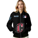 custom cleveland guardians claw fragment black bomber jacket best selling