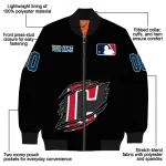 custom cleveland guardians claw fragment black bomber jacket best selling