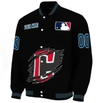 custom cleveland guardians claw fragment black varsity jacket best selling