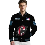custom cleveland guardians claw fragment black varsity jacket best selling
