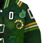 custom cleveland guardians shamrock vortex green varsity jacket best selling