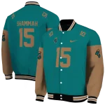 custom coastal carolina chanticleers team patch green varsity jacket best selling