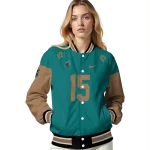 custom coastal carolina chanticleers team patch green varsity jacket best selling