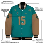 custom coastal carolina chanticleers team patch green varsity jacket best selling