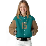 custom coastal carolina chanticleers team patch green varsity jacket best selling