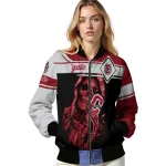 custom colgate raiders reaper hands maroon black bomber jacket best selling