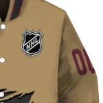 custom colorado avalanche claw burst beige varsity jacket best selling
