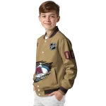 custom colorado avalanche claw burst beige varsity jacket best selling