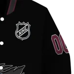 custom colorado avalanche claw cut black varsity jacket best selling