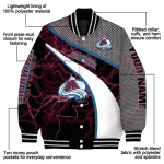 custom colorado avalanche electric flash burgundy varsity jacket best selling