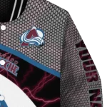 custom colorado avalanche electric flash burgundy varsity jacket best selling