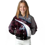 custom colorado avalanche electric flash burgundy varsity jacket best selling
