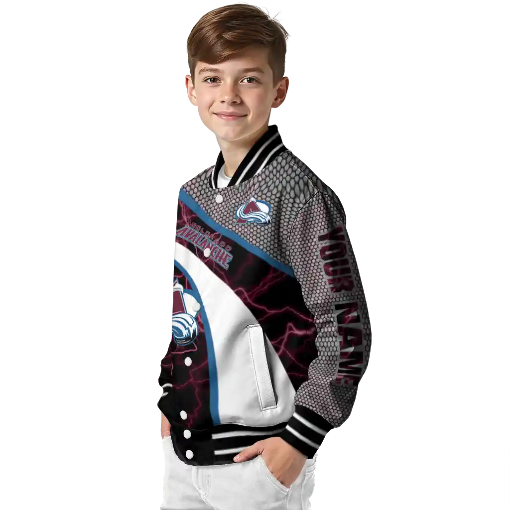 custom colorado avalanche electric flash burgundy varsity jacket trendy custom colorado avalanche electric flash burgundy varsity jacket trendy