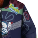 custom colorado avalanche spongebob playtime burgundy blue bomber jacket best selling