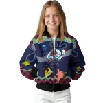 custom colorado avalanche spongebob playtime burgundy blue bomber jacket best selling