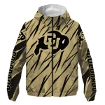 custom colorado buffaloes abstract streaks gold windbreaker jacket best selling