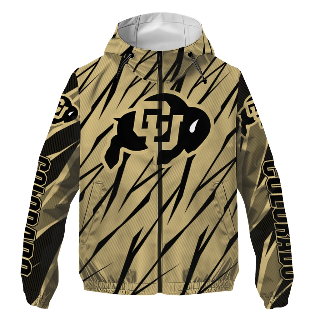 custom colorado buffaloes abstract streaks gold windbreaker jacket best selling custom colorado buffaloes abstract streaks gold windbreaker jacket best selling