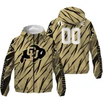 custom colorado buffaloes abstract streaks gold windbreaker jacket best selling