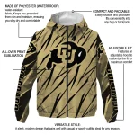 custom colorado buffaloes abstract streaks gold windbreaker jacket best selling
