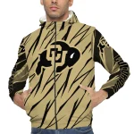 custom colorado buffaloes abstract streaks gold windbreaker jacket best selling