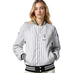 custom colorado rockies athlete pinstripes white varsity jacket best selling