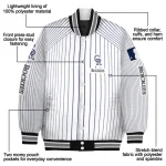 custom colorado rockies athlete pinstripes white varsity jacket best selling