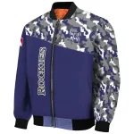 custom colorado rockies camouflage print blue bomber jacket best selling