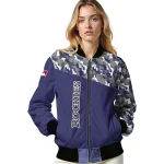 custom colorado rockies camouflage print blue bomber jacket best selling