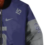 custom colorado rockies team patch blue bomber jacket best selling