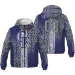 custom colorado rockies tribal swirls blue windbreaker jacket best selling