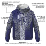 custom colorado rockies tribal swirls blue windbreaker jacket best selling