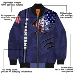 custom colorado rockies us flag claws blue bomber jacket best selling