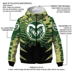 custom colorado state rams brick motion green black windbreaker jacket best selling