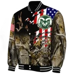 custom colorado state rams patriot deer camouflage varsity jacket best selling