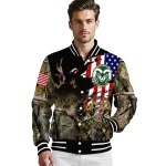 custom colorado state rams patriot deer camouflage varsity jacket best selling