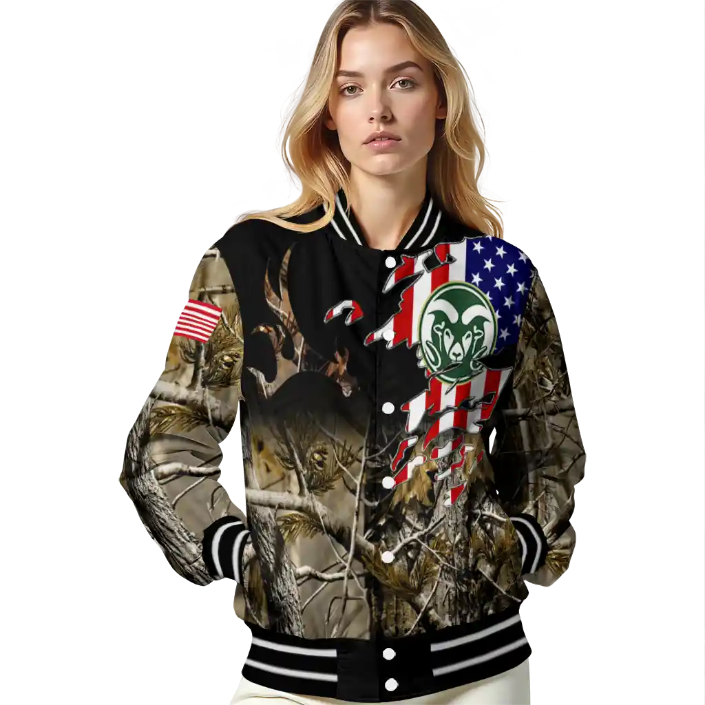 custom colorado state rams patriot deer camouflage varsity jacket latest model custom colorado state rams patriot deer camouflage varsity jacket latest model