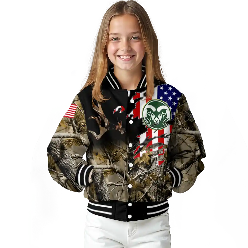 custom colorado state rams patriot deer camouflage varsity jacket top rated custom colorado state rams patriot deer camouflage varsity jacket top rated