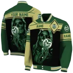 custom colorado state rams reaper hands green black varsity jacket best selling