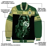custom colorado state rams reaper hands green black varsity jacket best selling