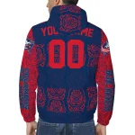 custom columbus blue jackets cat eyes navy blue windbreaker jacket best selling