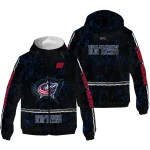 custom columbus blue jackets shards cluster navy blue windbreaker jacket best selling
