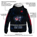 custom columbus blue jackets shards cluster navy blue windbreaker jacket best selling