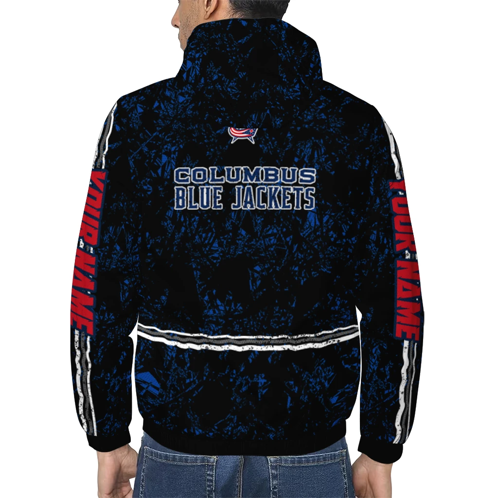 custom columbus blue jackets shards cluster navy blue windbreaker jacket trendy custom columbus blue jackets shards cluster navy blue windbreaker jacket trendy