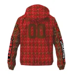 custom cornell big red lightning strike grid red windbreaker jacket best selling