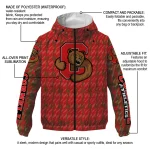 custom cornell big red lightning strike grid red windbreaker jacket best selling
