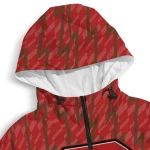 custom cornell big red lightning strike grid red windbreaker jacket best selling