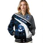 custom creighton bluejays electric flash blue varsity jacket best selling