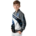 custom creighton bluejays electric flash blue varsity jacket best selling